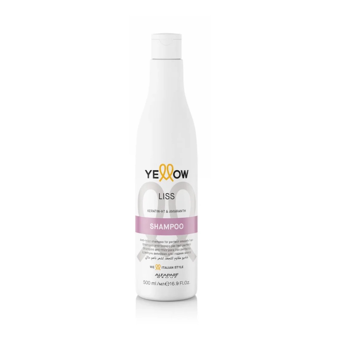 Botella de shampoo Yellow Liss de 500 ml